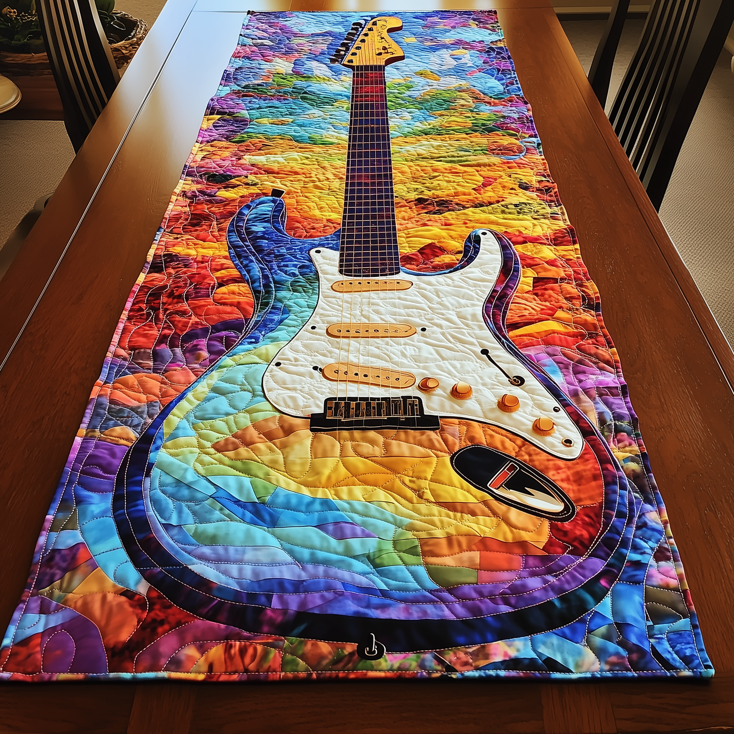 Colorful Guitar Quilted Table Runner GFTOTL235