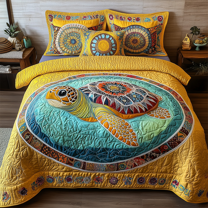 Awakening of the Sea Turtle 3-Piece Quilted Bedding Set GFTOTL2442