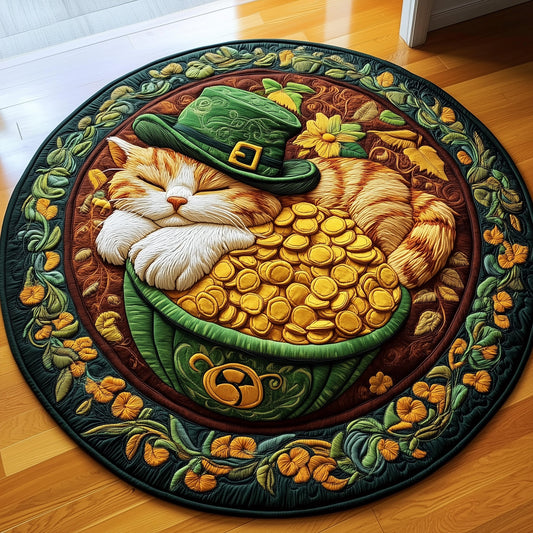 Irish Cat Quilted Round Mat GFTOTL2515