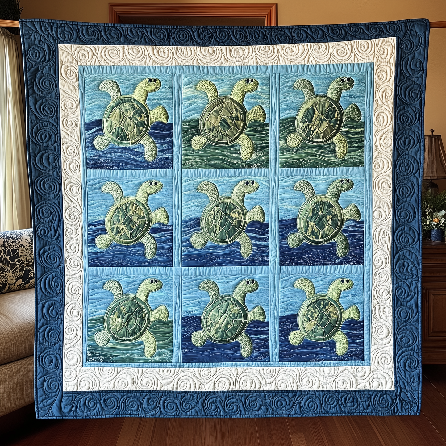 Sea Turtle Quilted Blanket GFTOTL257