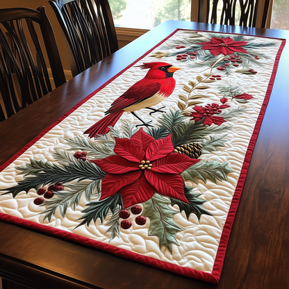 Christmas Cardinal Quilted Table Runner GFTOTL288