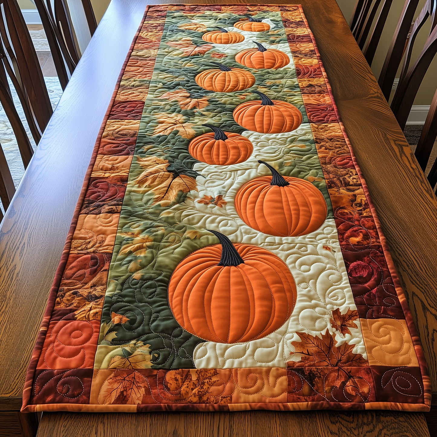 Pumpkins Quilted Table Runner GFTOTL319