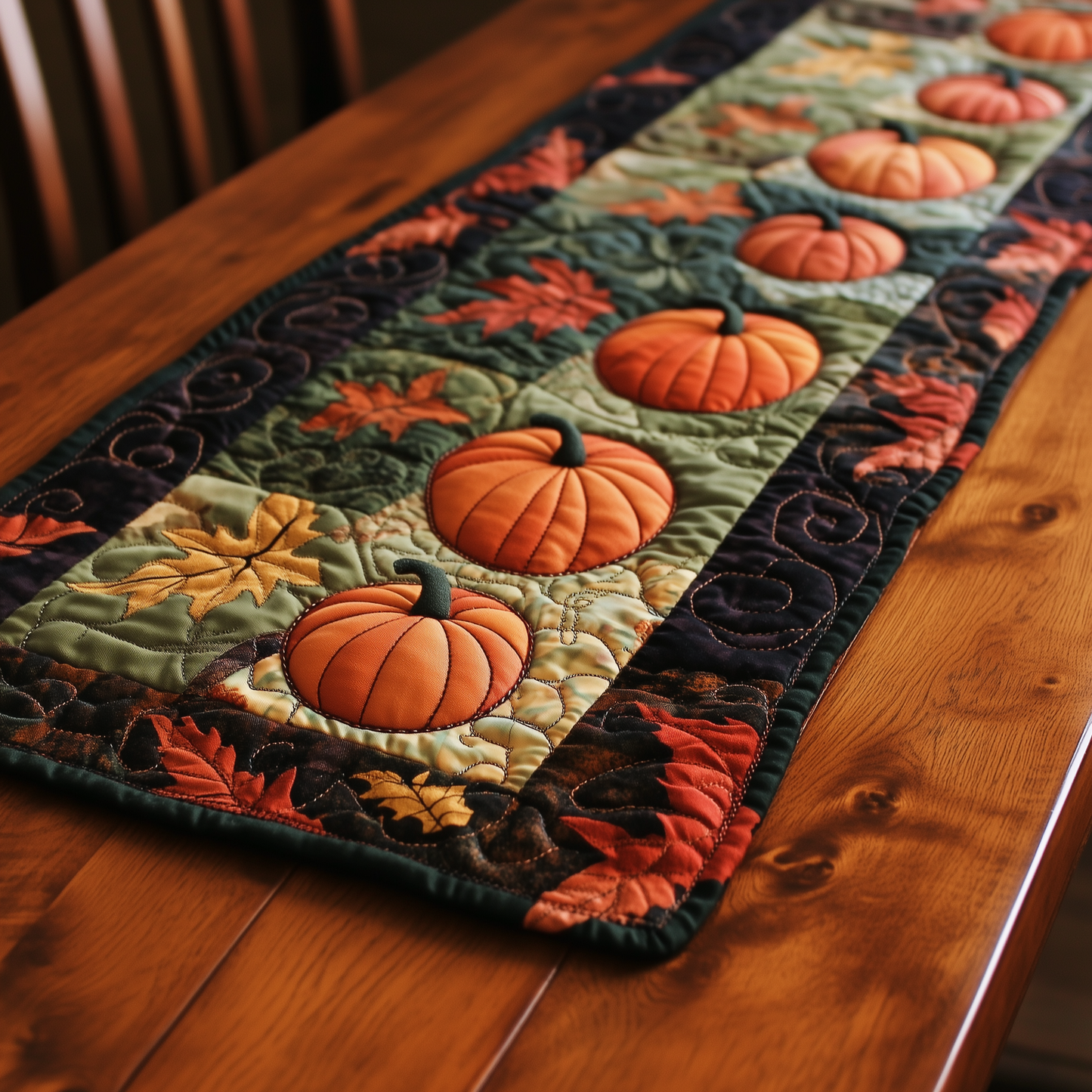 Pumpkins Quilted Table Runner GFTOTL321