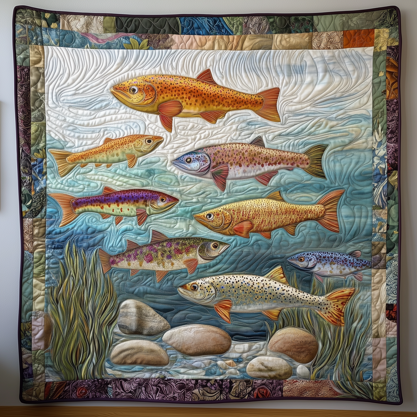 Treasuresfish Quilted Blanket GFTOTL409