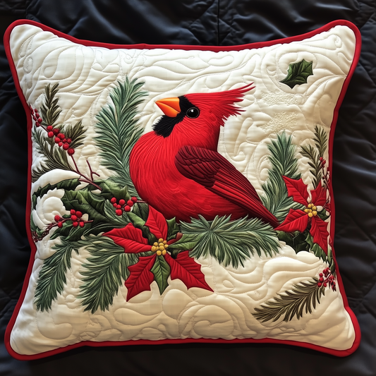 Red Cardinal Quilted Pillow Case GFTOTL495