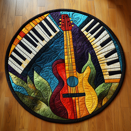 Guitar Harmony Quilted Round Mat GFTOTL580