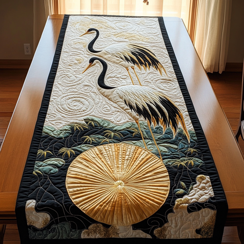 Cranes in Moon Night Quilted Table Runner GFTOTL600