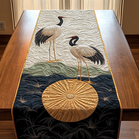 Cranes in Moon Night Quilted Table Runner GFTOTL601