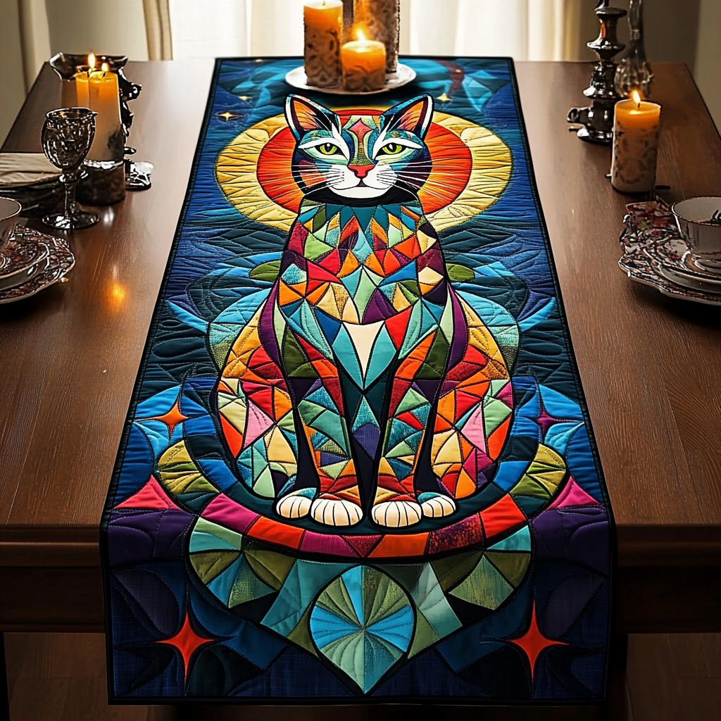 Majestic Cat Quilted Table Runner GFTOTL617