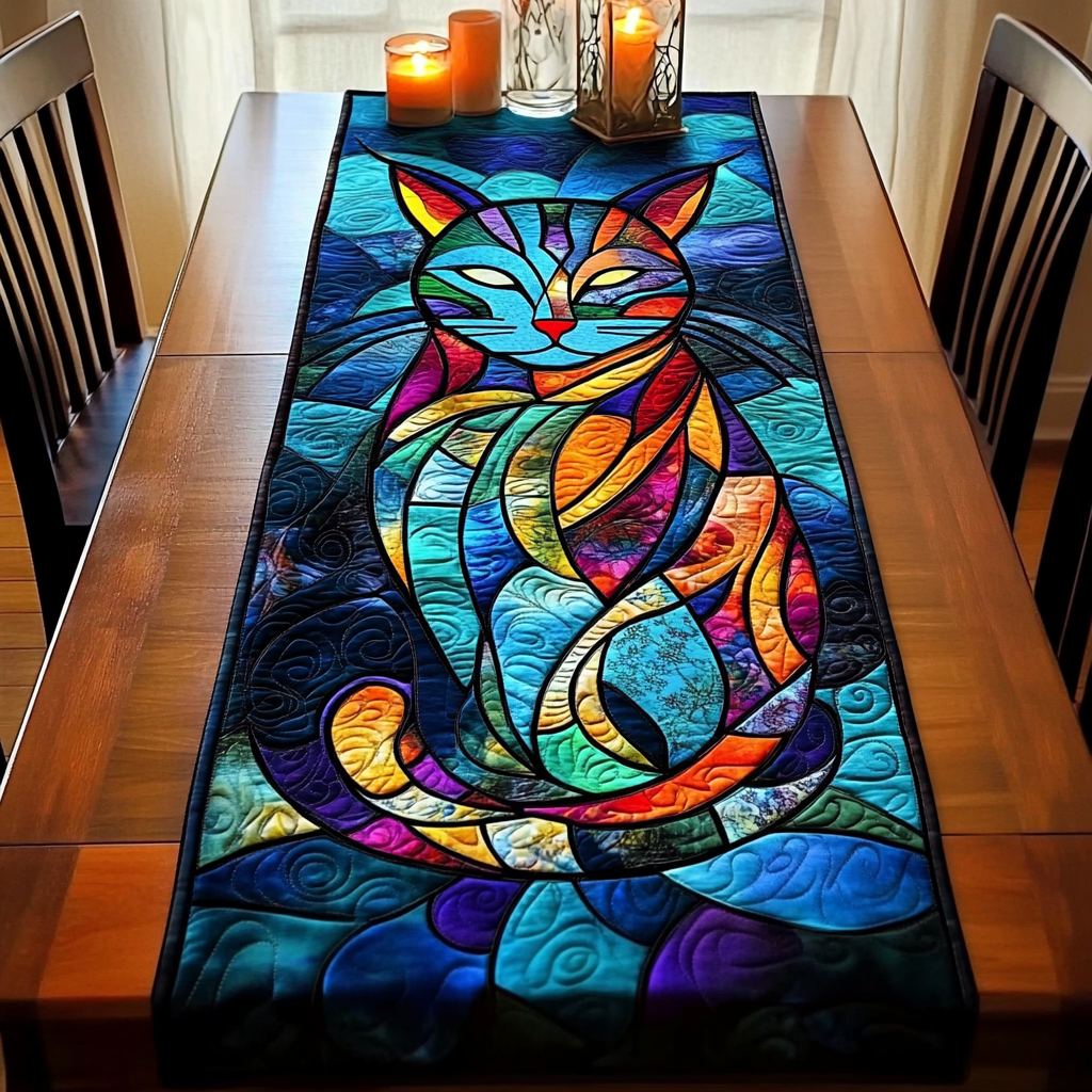 Majestic Cat Quilted Table Runner GFTOTL622