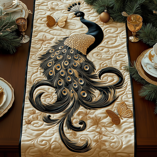 Royal Peacock Quilted Table Runner GFTOTL726