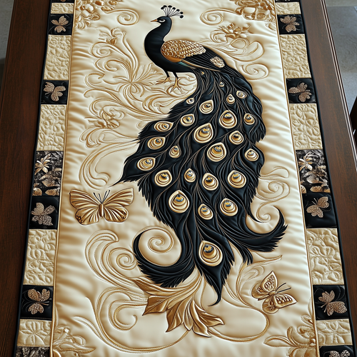 Royal Peacock Quilted Table Runner GFTOTL733