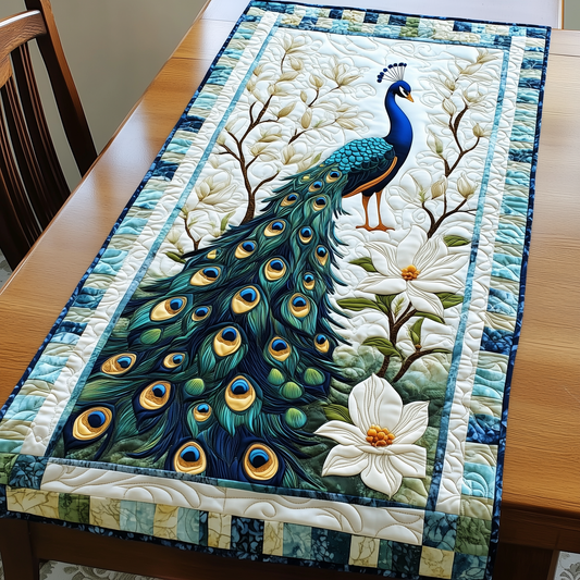 Peacock Garden Quilted Table Runner GFTOTL738