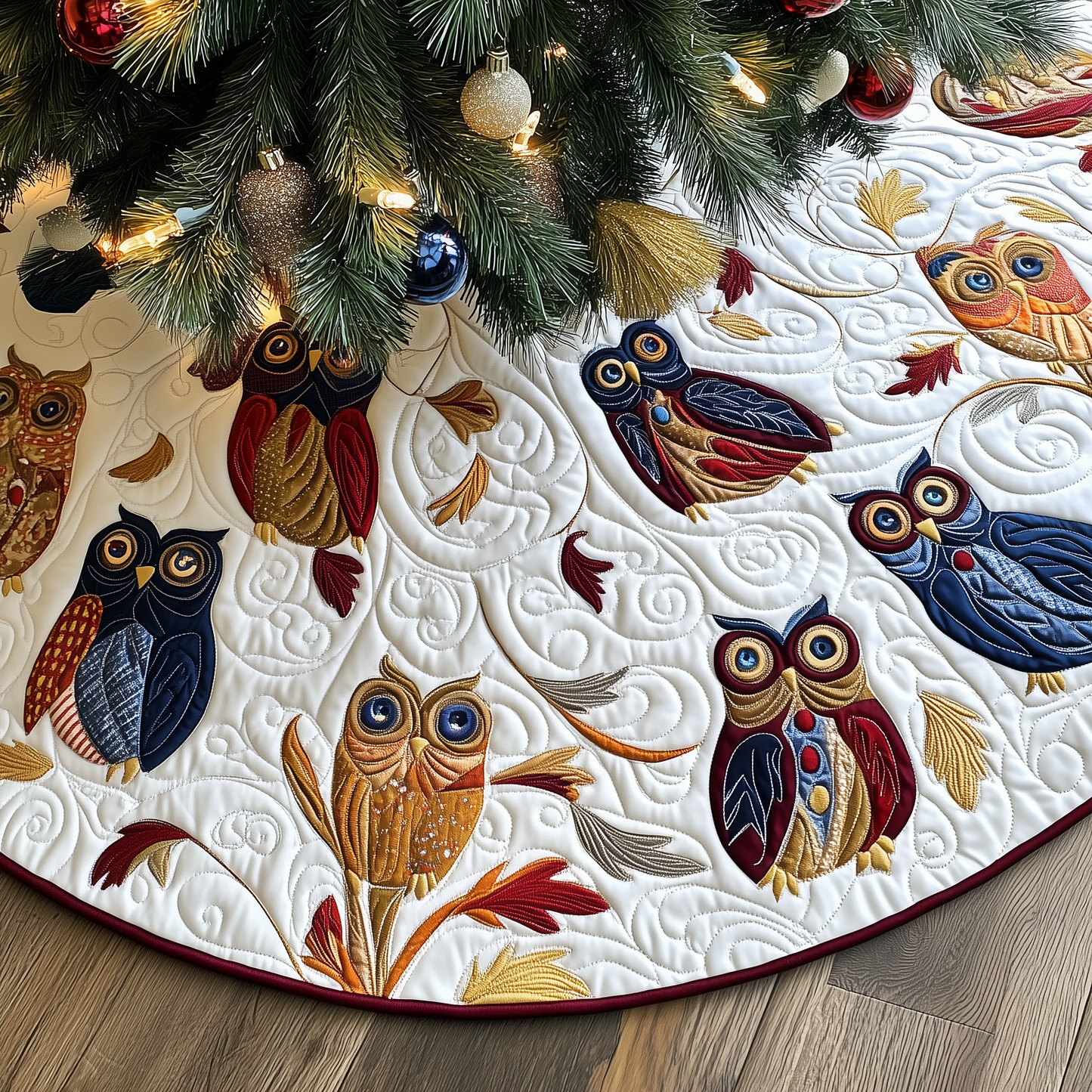 Owls Quilted Tree Skirt GFTOTL814