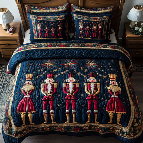 Christmas Nutcracker 3-Piece Quilted Bedding Set GFTOTP044