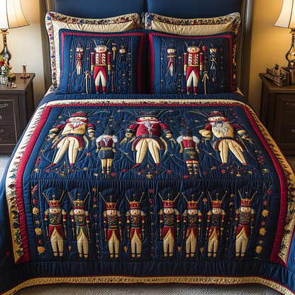 Christmas Nutcracker 3-Piece Quilted Bedding Set GFTOTP045