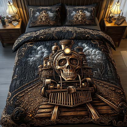 Train to the Skull Land 3-Piece Quilted Bedding Set GFTOTP1052