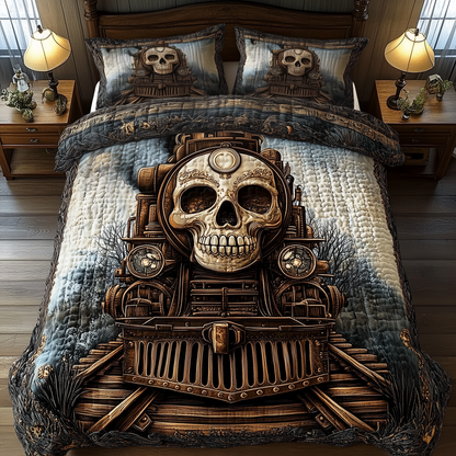 Train to the Skull Land 3-Piece Quilted Bedding Set GFTOTP1053