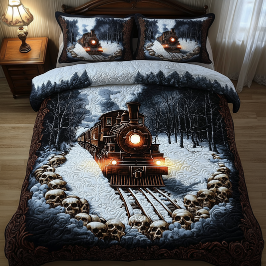 Train to the Skull Land 3-Piece Quilted Bedding Set GFTOTP1054