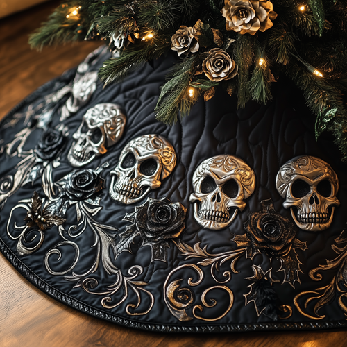 Elegant Skull Quilted Tree Skirt GFTOTP1157