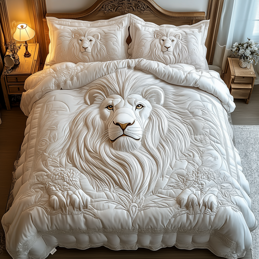 Majestic Lion Collection 3-Piece Quilted Bedding Set