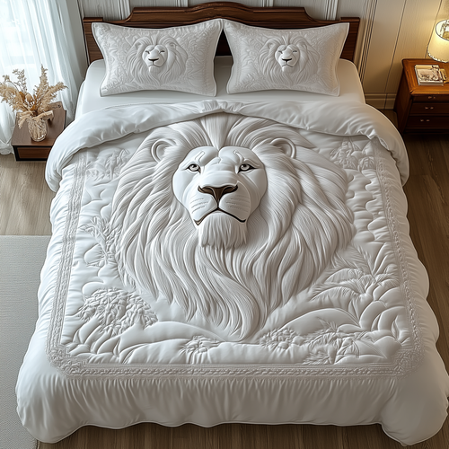 Majestic Lion 3-Piece Quilted Bedding Set GFTOTP1258