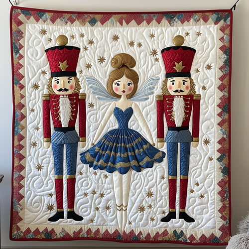 Christmas Nutcracker in Fairytale Quilted Blanket GFTOTP1601