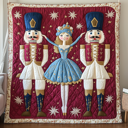 Christmas Nutcracker in Fairytale Quilted Blanket GFTOTP1603