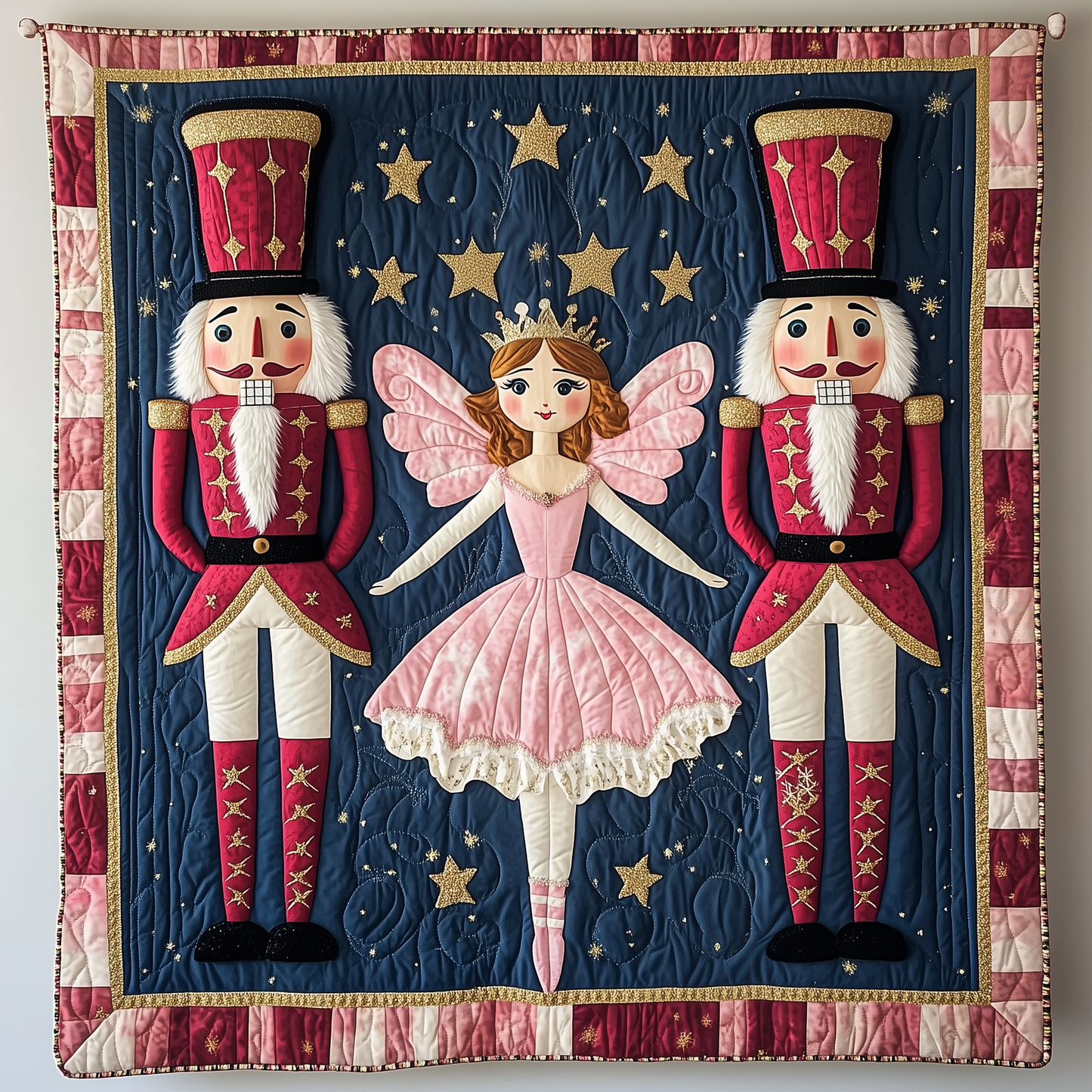 Christmas Nutcracker in Fairytale Quilted Blanket GFTOTP1604