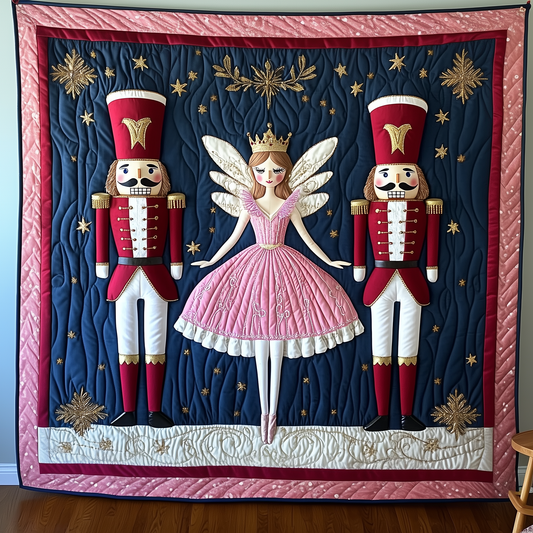 Christmas Nutcracker in Fairytale Quilted Blanket GFTOTP1607