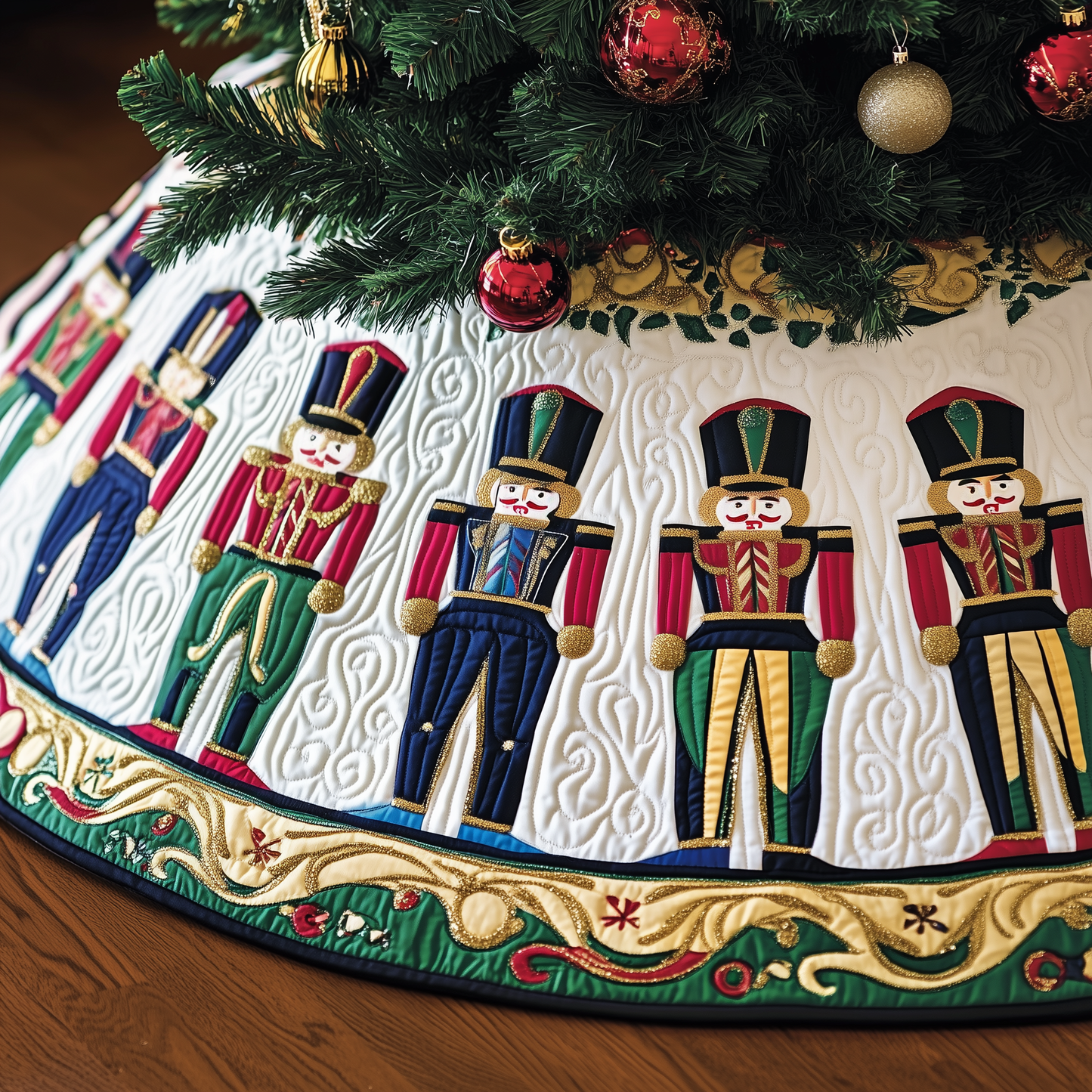 Christmas Nutcracker Quilted Tree Skirt GFTOTP1694