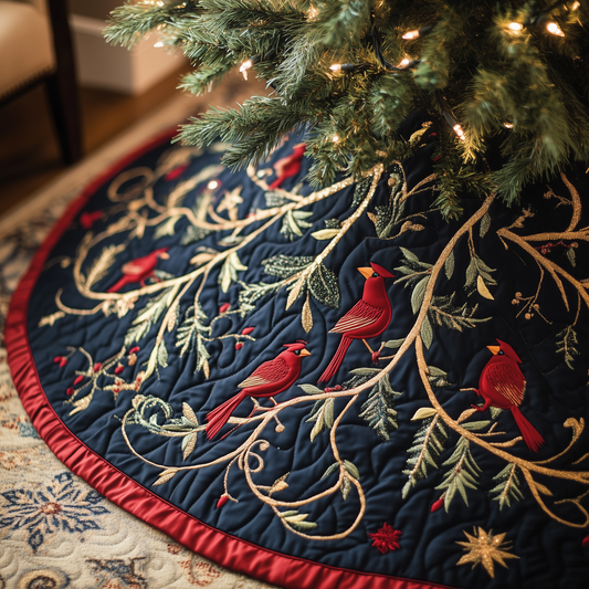 Red Cardinal Quilted Tree Skirt GFTOTP171