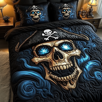 Pirate Skull 3-Piece Quilted Bedding Set GFTOTP1727