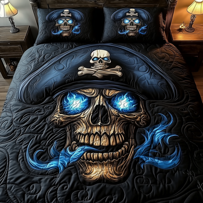 Pirate Skull 3-Piece Quilted Bedding Set GFTOTP1728