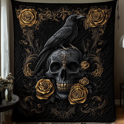 The Raven's Dark Requiem Quilted Blanket GFTOTP1806