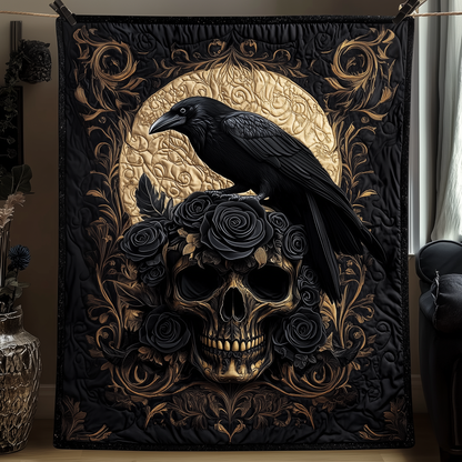 The Raven's Dark Requiem Quilted Blanket GFTOTP1808