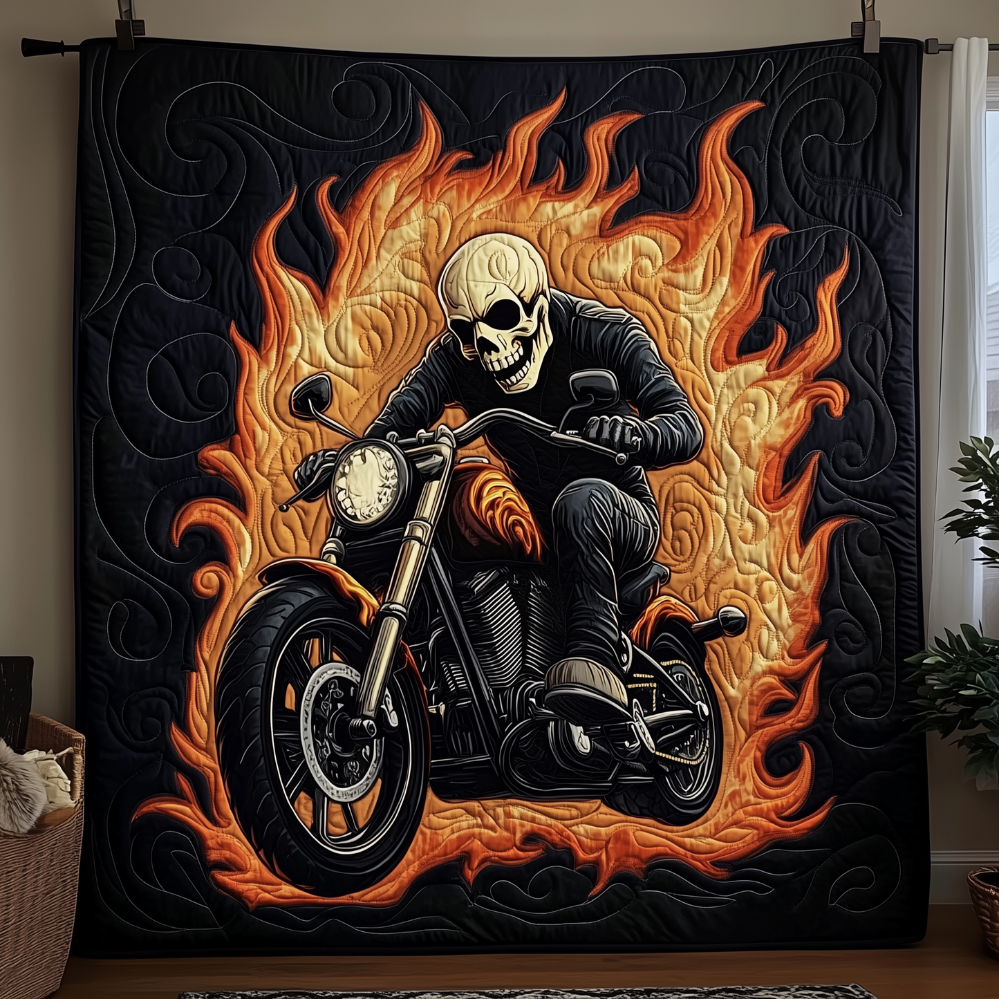 Skull Rider Quilted Blanket GFTOTP1849