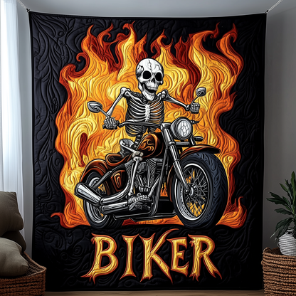 Skull Rider Quilted Blanket GFTOTP1851