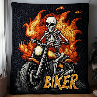 Skull Rider Quilted Blanket GFTOTP1852