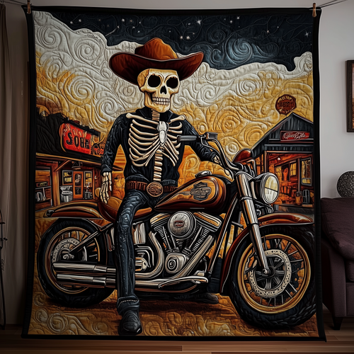 Skull Rider Quilted Blanket GFTOTP1854