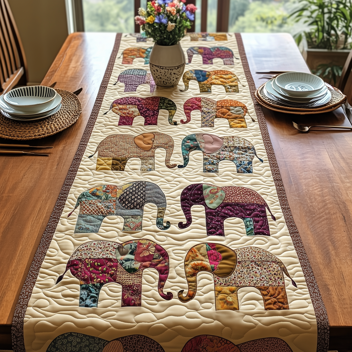 Elephant Parade Quilted Table Runner GFTOTP2062