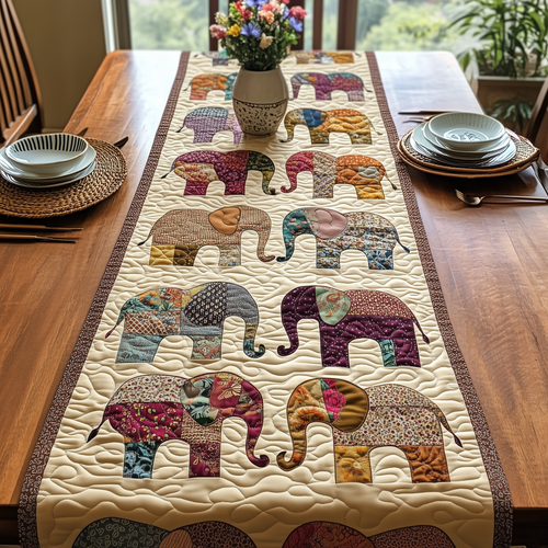 Elephant Parade Quilted Table Runner GFTOTP2062