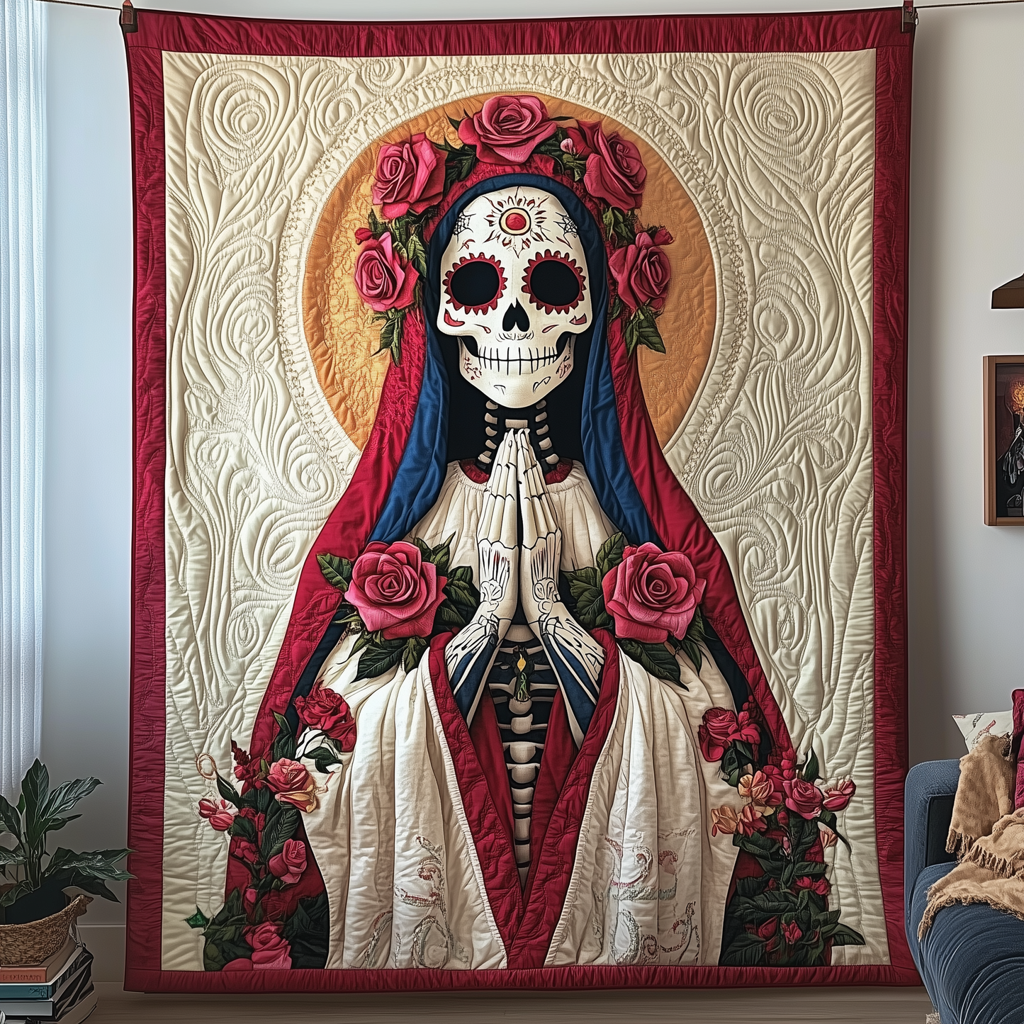 Day Of The Dead Quilted Blanket GFTOTP2123