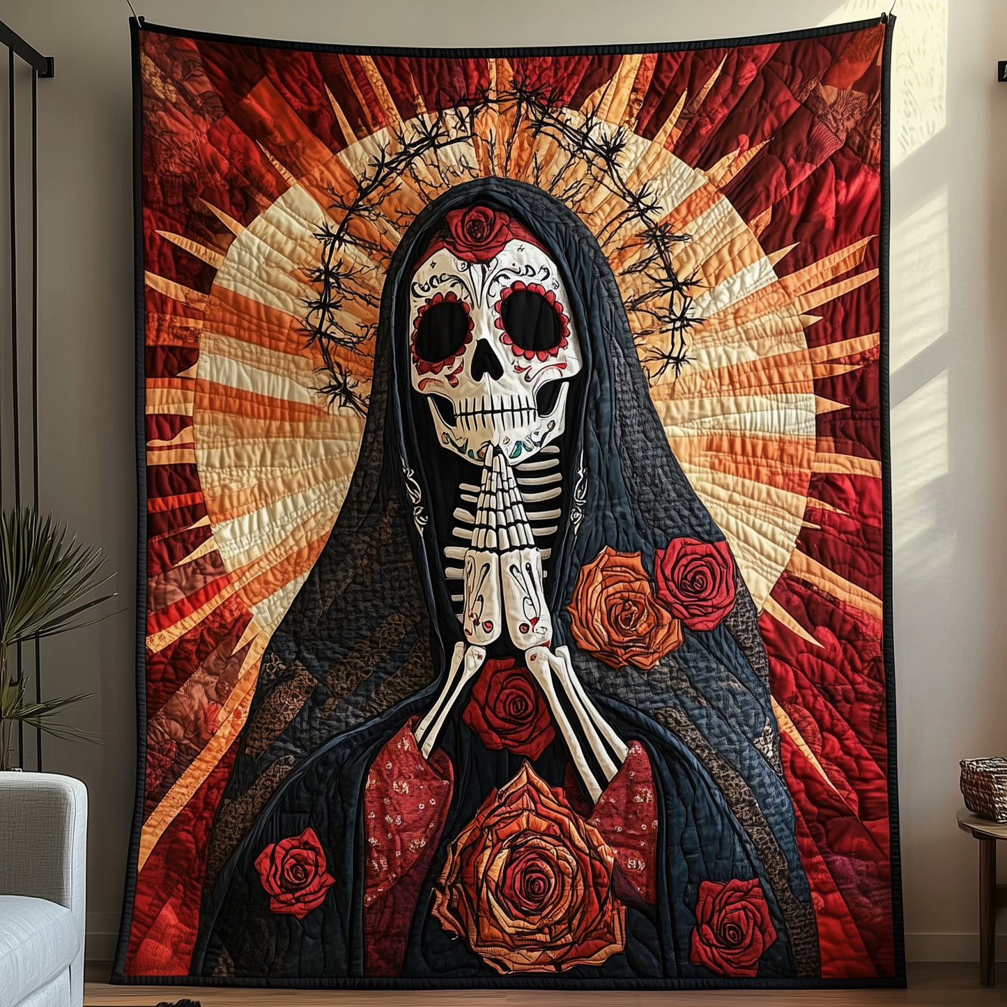 Day Of The Dead Quilted Blanket GFTOTP2125