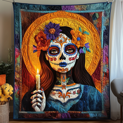 Day Of The Dead Quilted Blanket GFTOTP2127