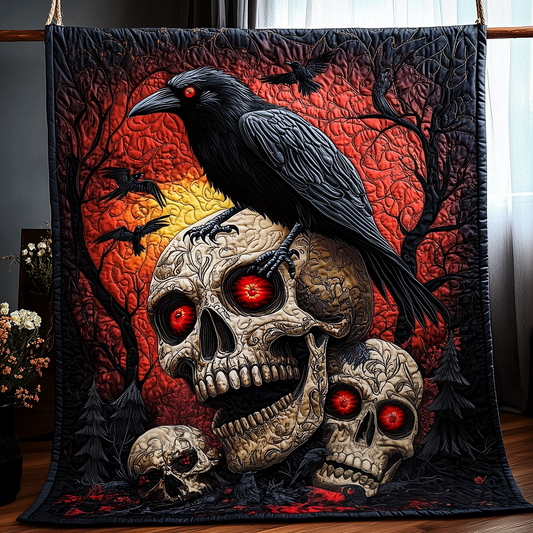 The Raven Dark Requiem Quilted Blanket GFTOTP2316