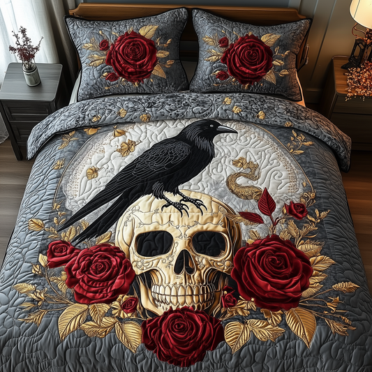 The Raven Dark Requiem 3-Piece Quilted Bedding Set GFTOTP2329