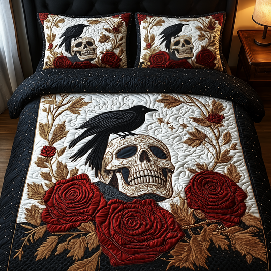 The Raven Dark Requiem 3-Piece Quilted Bedding Set GFTOTP2335