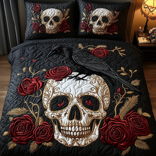 The Raven Dark Requiem 3-Piece Quilted Bedding Set GFTOTP2336