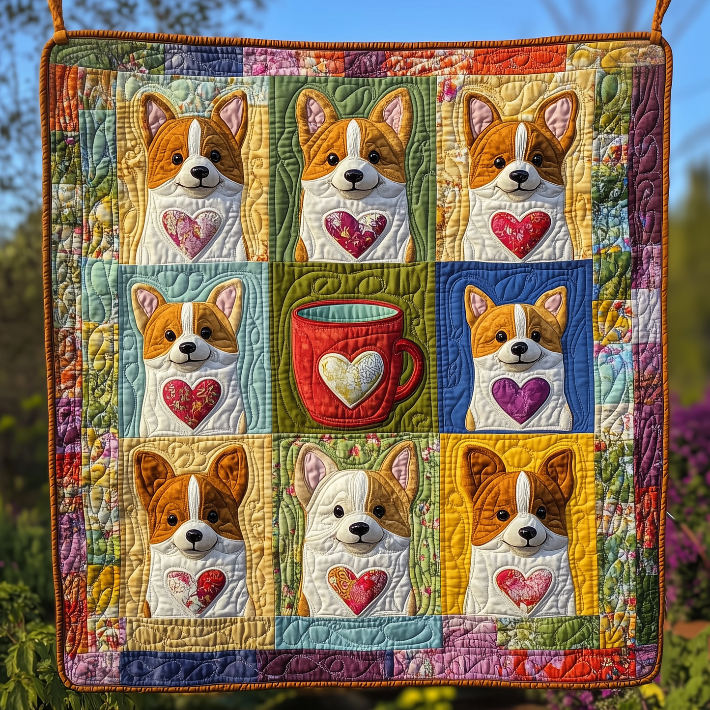 A Cup Of Corgi Quilted Blanket GFTOTP2476